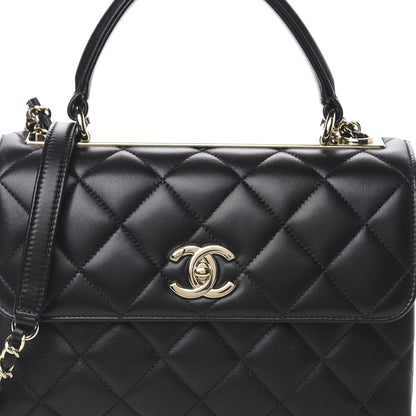 Chanel Lambskin Quilted Small Trendy CC Dual Handle Flap Bag Black 9 of 15