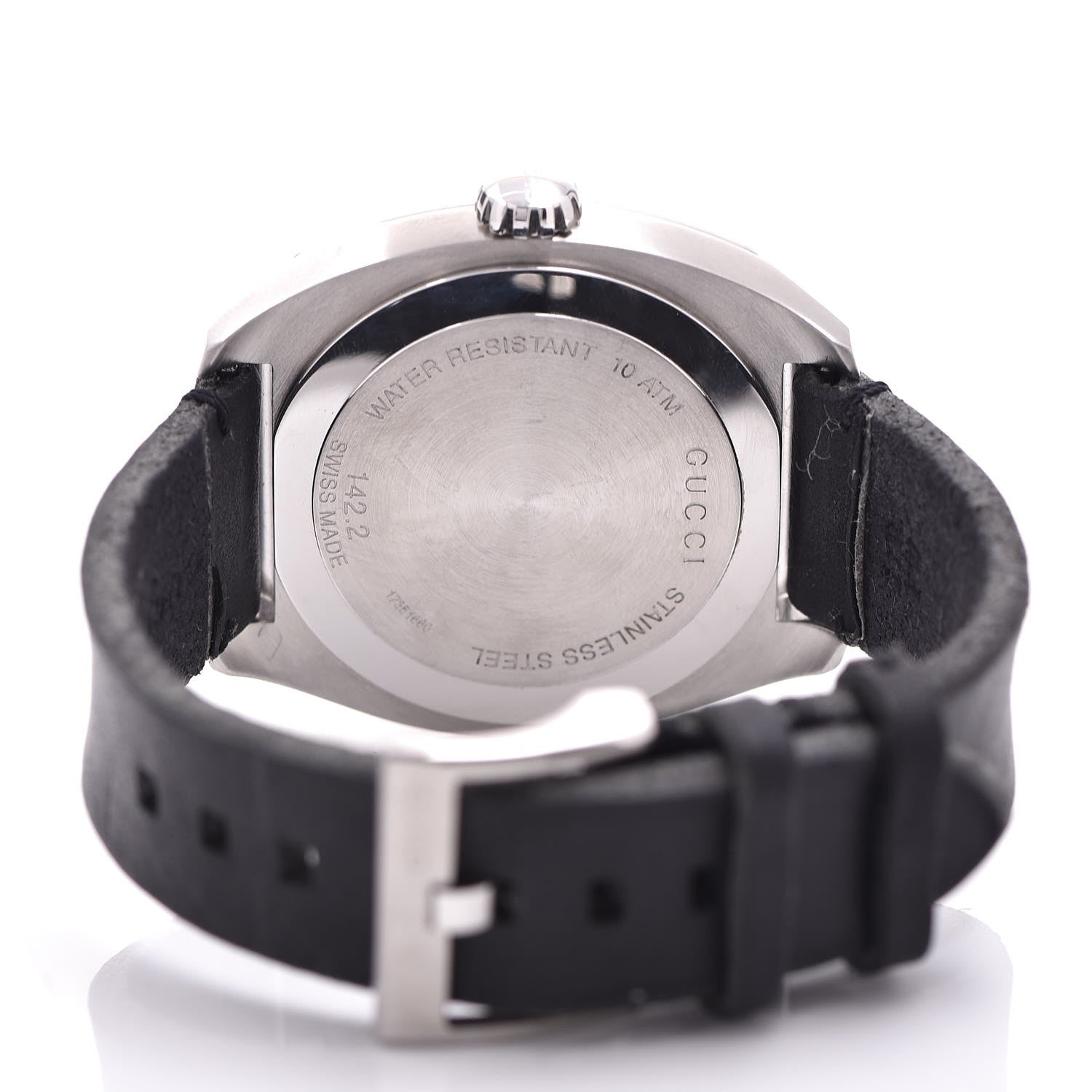 Gucci Stainless Steel Calfskin 44mm GG2570 Toscano Quartz Watch Black 5 of 9