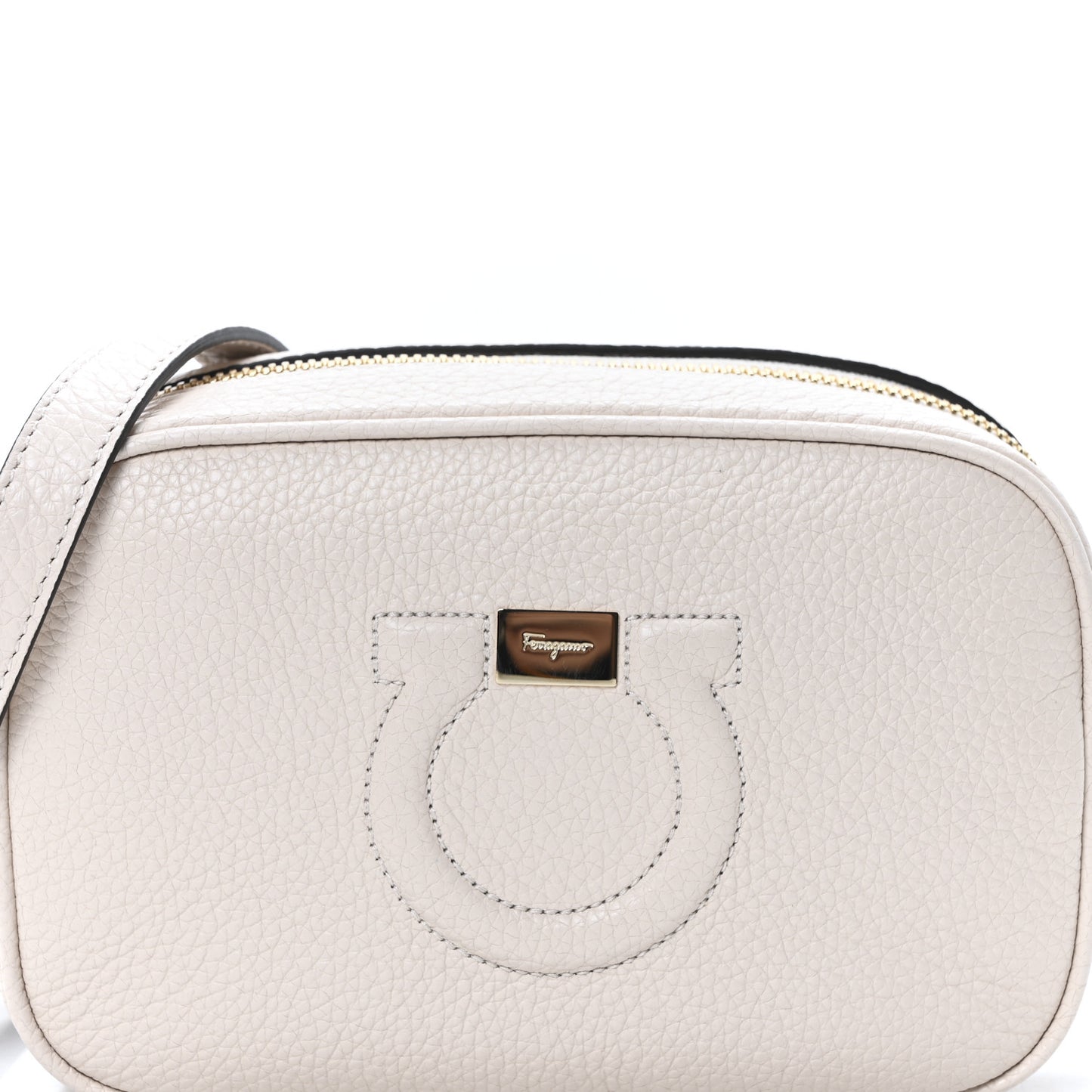 Calfskin City Goncho Crossbody Camera Bag Ivory