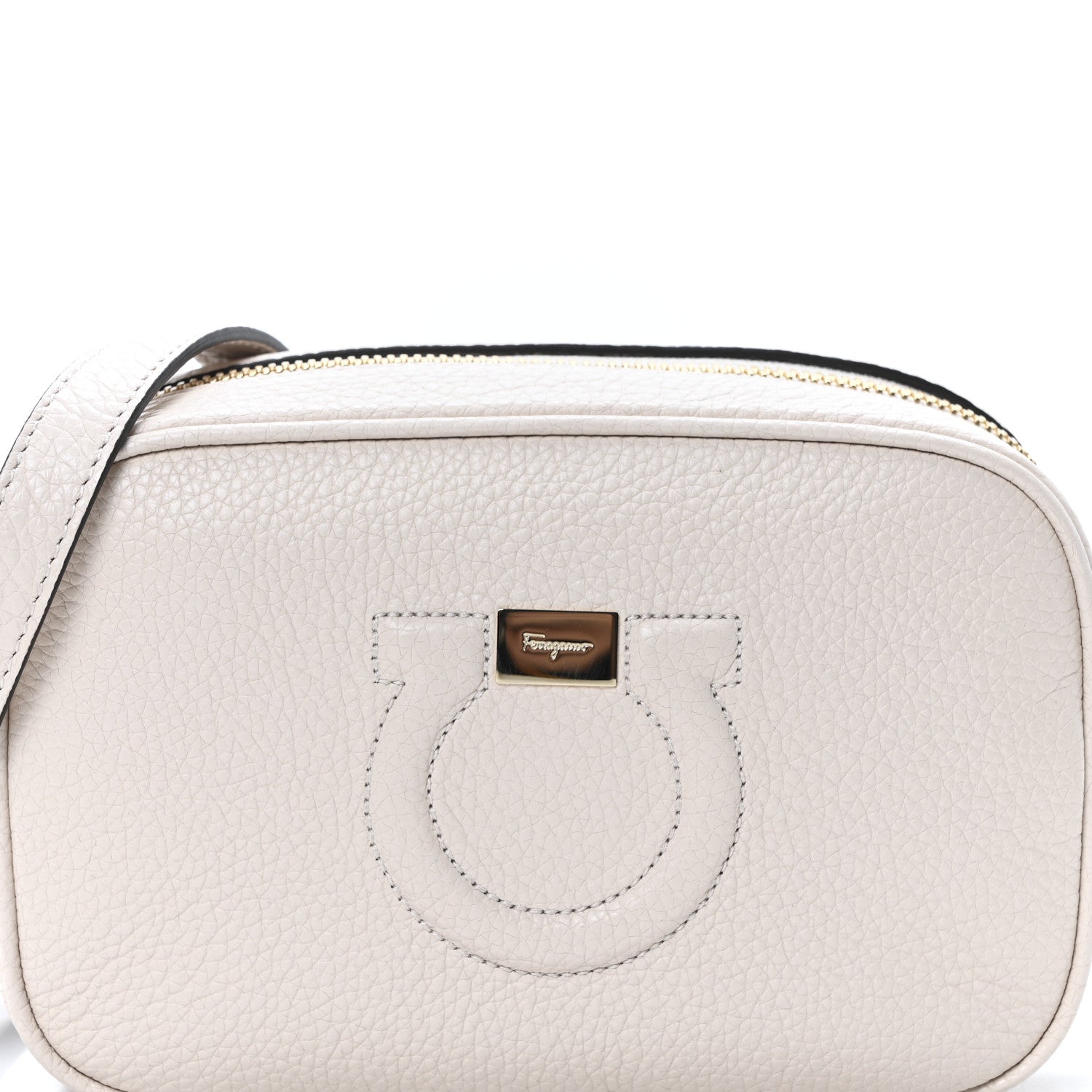 Salvatore Ferragamo Calfskin City Goncho Crossbody Camera Bag Ivory 8 of 10