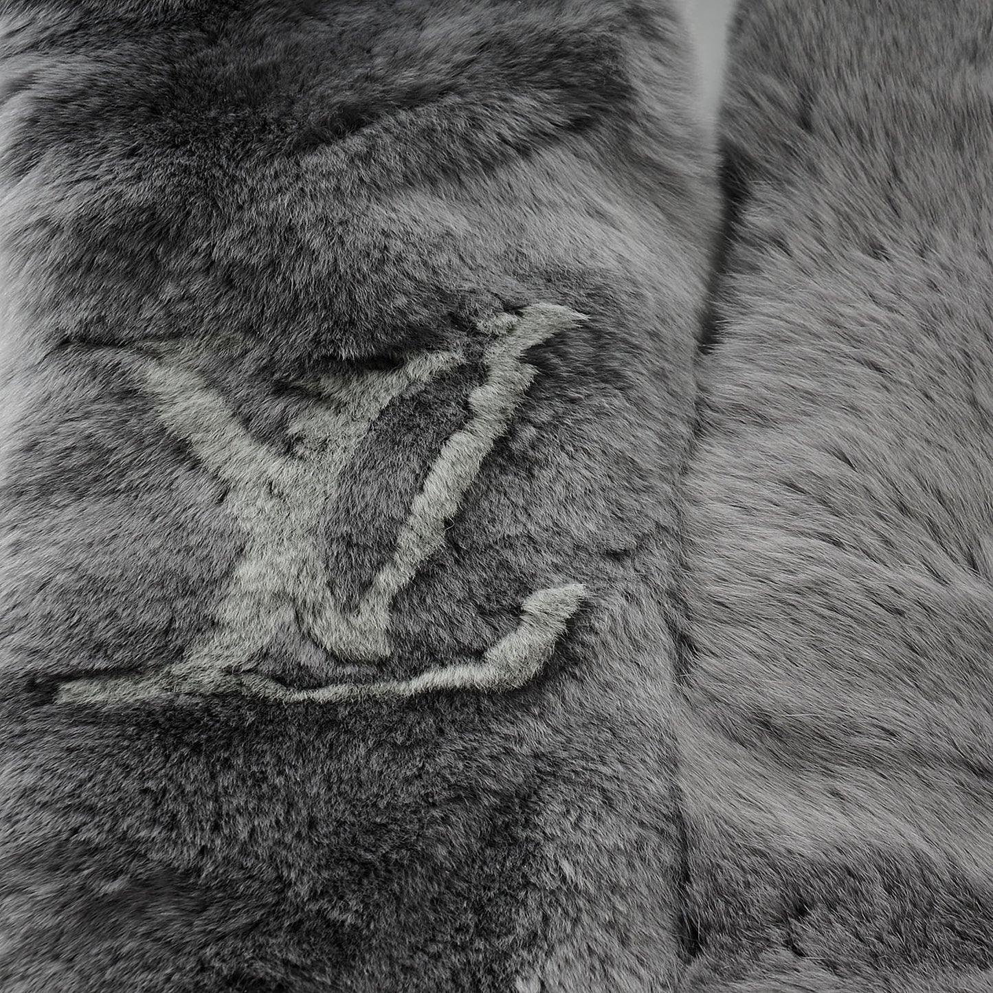 Rabbit Fur Echarpe Rex Stole Gray
