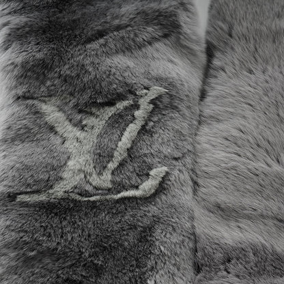Louis Vuitton Rabbit Fur Echarpe Rex Stole Gray 3 of 6