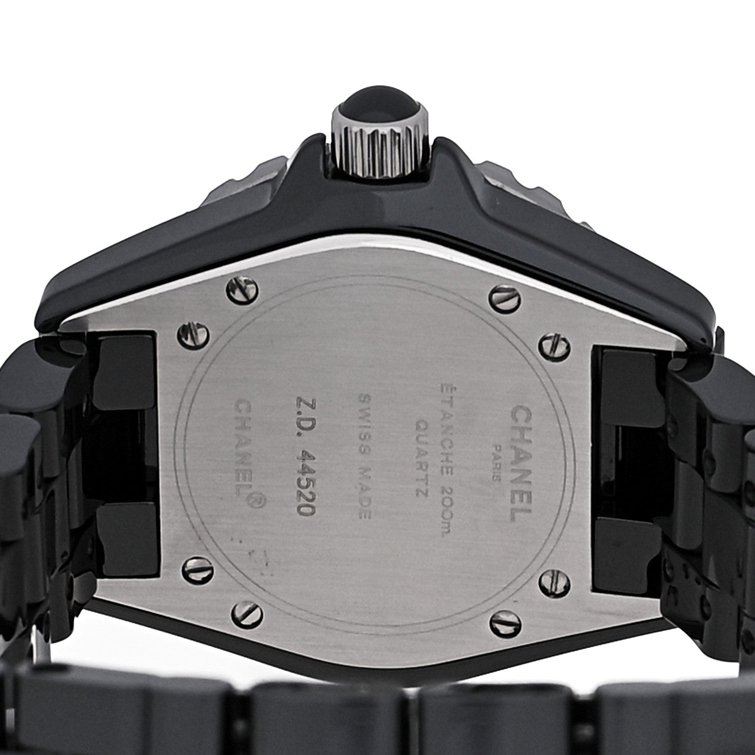 Chanel Stainless Steel Ceramic 33mm J12 Quartz Watch Black 4 of 5