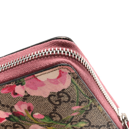 Gucci GG Supreme Monogram Blooms Zip Around Wallet Beige Multicolor Dry Rose 10 of 10