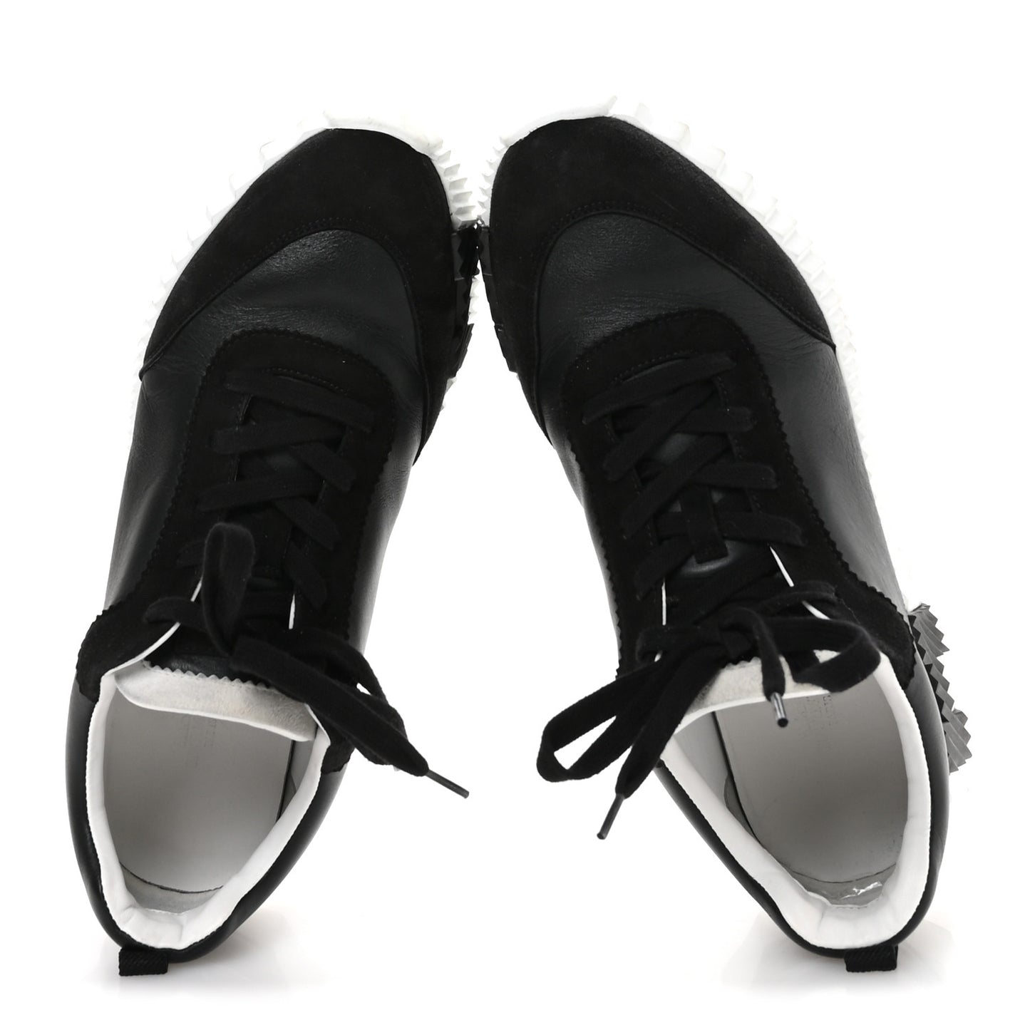 Goatskin Suede Goatskin Mens Bouncing Sneakers 43 Black