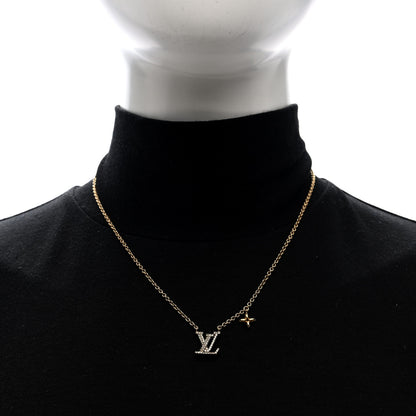 Louis Vuitton Metal Crystal LV Iconic Necklace Gold 2 of 5