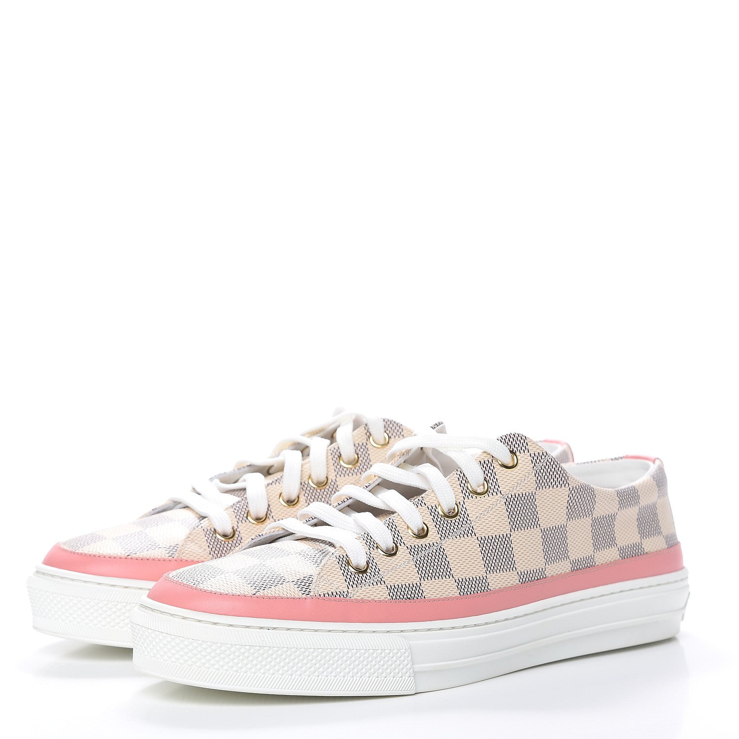 Louis Vuitton Damier Azur Stellar Sneakers 40 Rose Ballerine 3 of 8