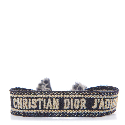 Christian Dior Woven Cotton J'Adior Friendship Bracelet Navy 1 of 3