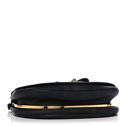 Delvaux Crispy Calfskin Le Mutin MM Saddle Bag Black 3 of 12
