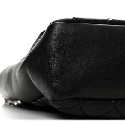 Chanel Lambskin Quilted Jumbo Coco Rain Flap Black 9 of 12