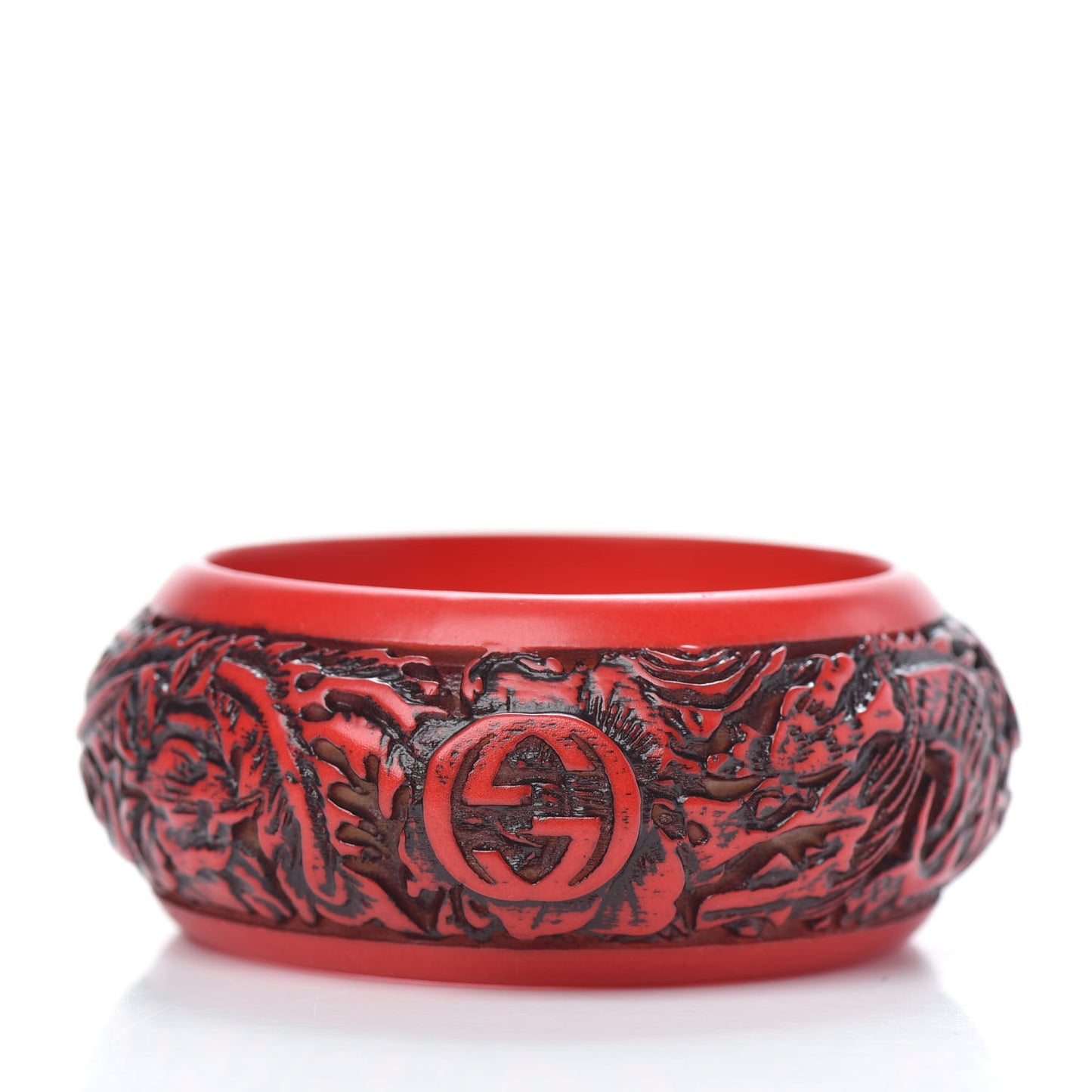 Resin Interlocking G Flora Bracelet Red