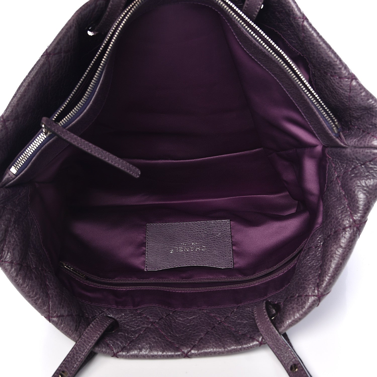Chanel Glazed Calfskin Large On The Road Tote Purple 6 of 11