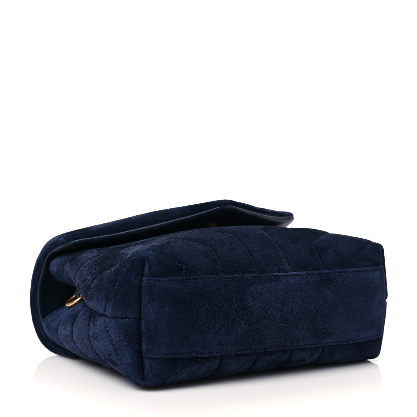 Suede Toy Loulou Shoulder Bag Deep Marine