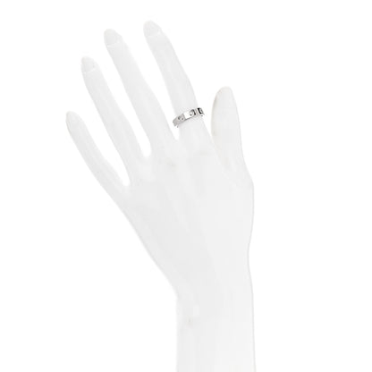 Cartier 18K White Gold 8 Diamond 4mm Wedding Band LOVE Ring 49 5 2 of 5