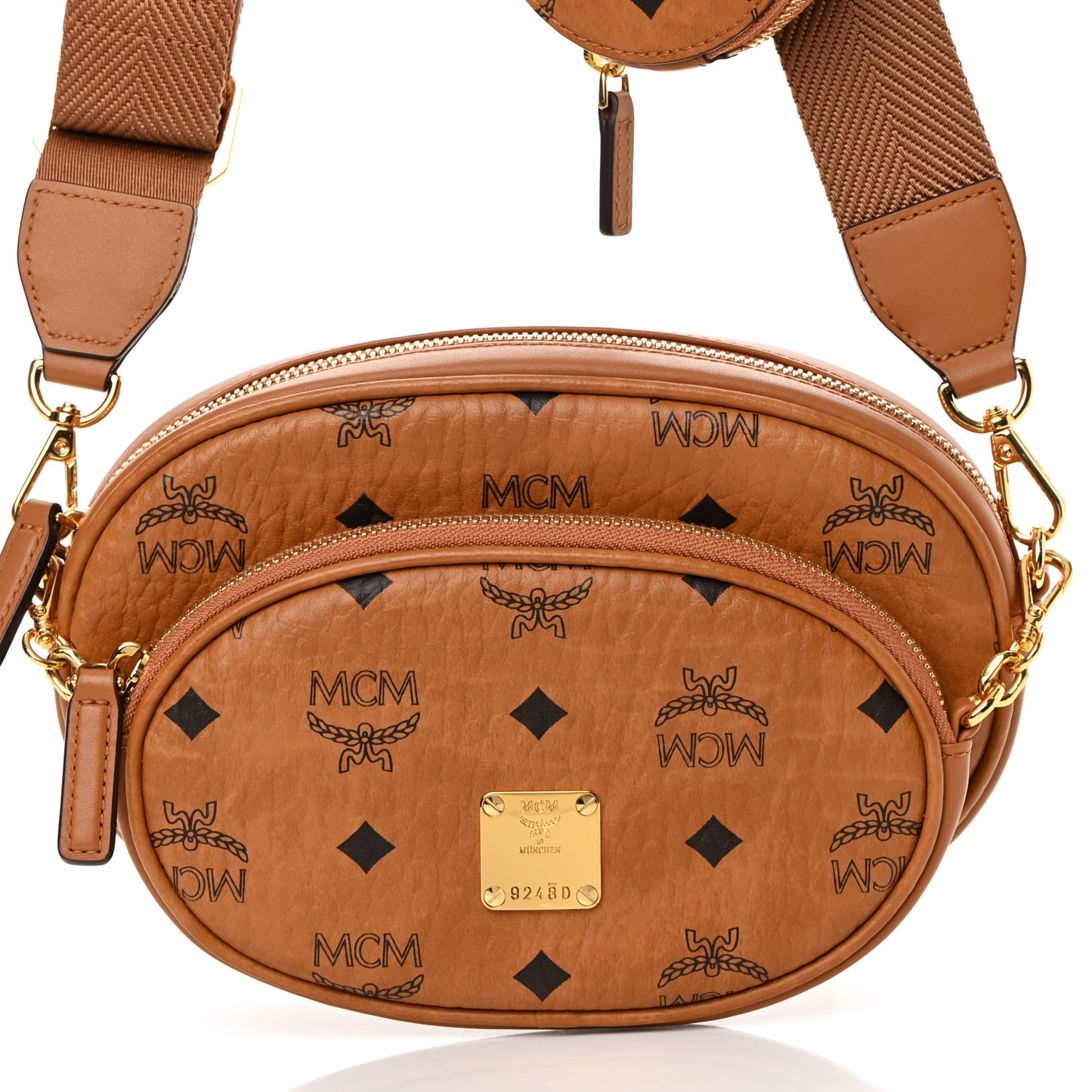 Visetos Small Aren Multifunction Crossbody Pouch Cognac