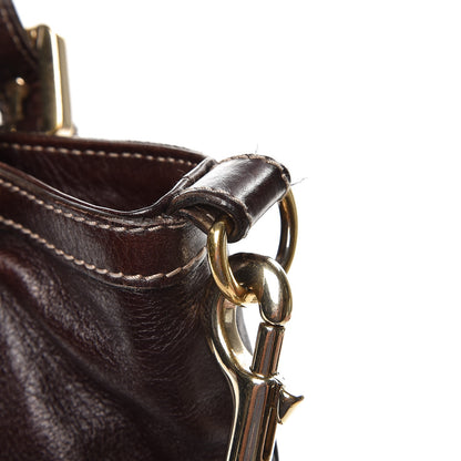Gucci Calfskin Medium Britt Bag Dark Brown 9 of 14