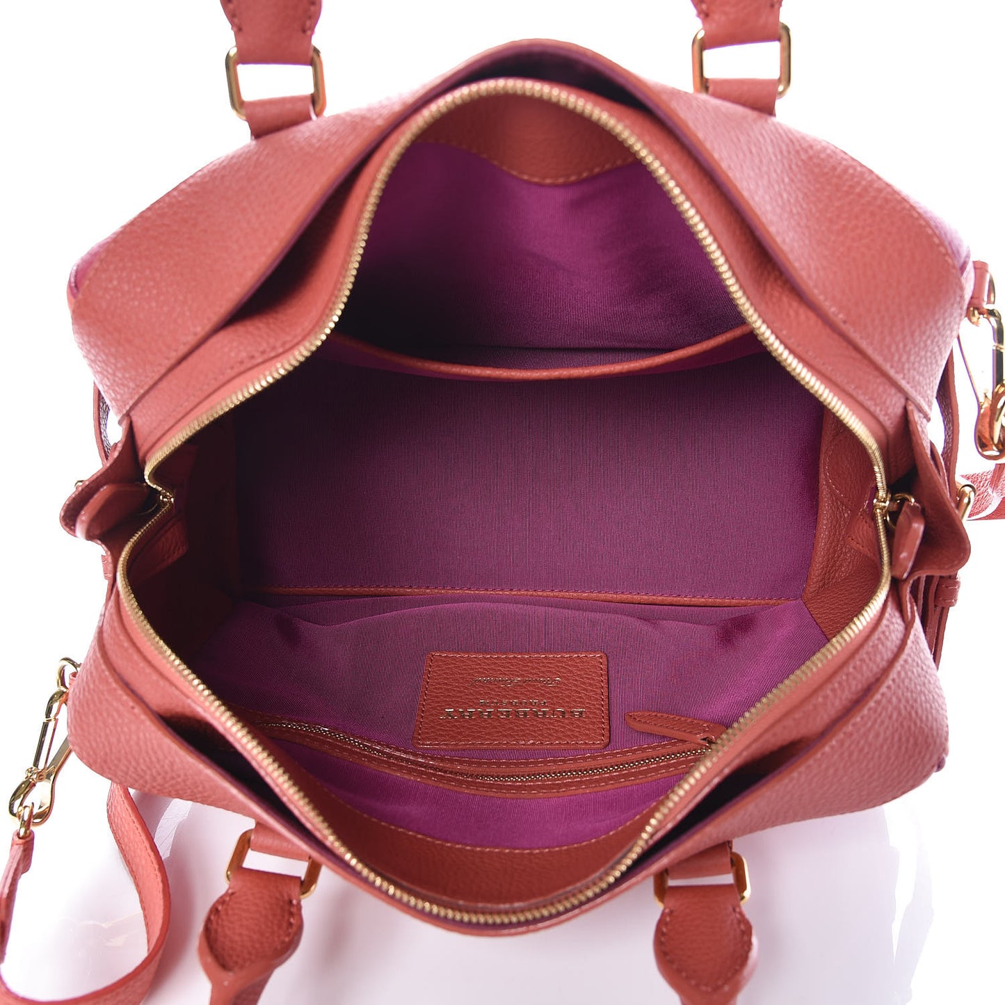 Grained Calfskin Medium Boston Bag Blossom Pink Peony Rose
