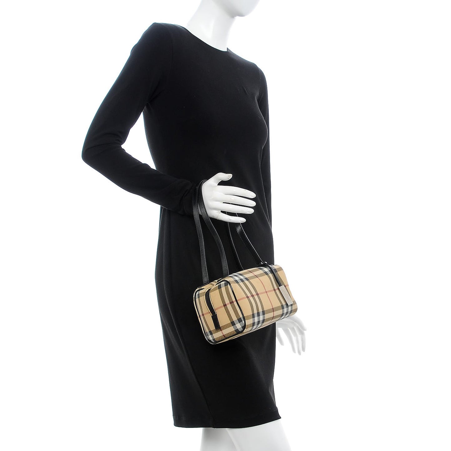 House Check Small Shoulder Bag Black
