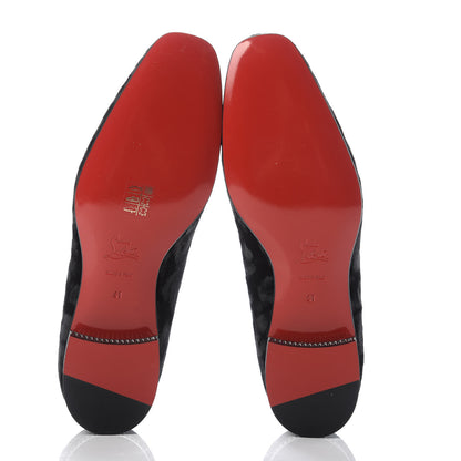 Christian Louboutin Velvet Jacquard Mens Captain Colonnaki Leopard Flat Loafers 41 Black 5 of 9