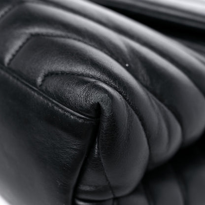 Saint Laurent Calfskin Y Quilted Monogram Medium Loulou Chain Satchel Black 10 of 19