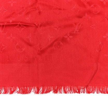 Louis Vuitton Silk Lurex Wool Monogram Shine Shawl Brown 2 of 3