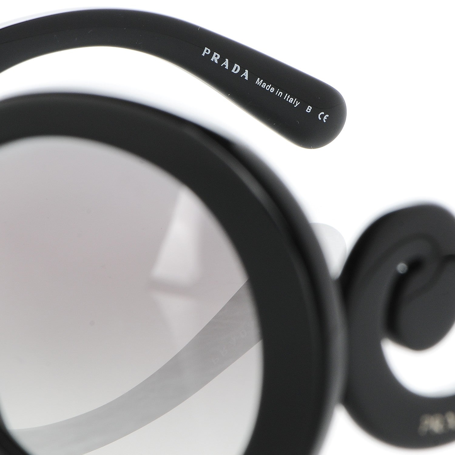 Prada Baroque Sunglasses SPR 27N Black 6 of 7