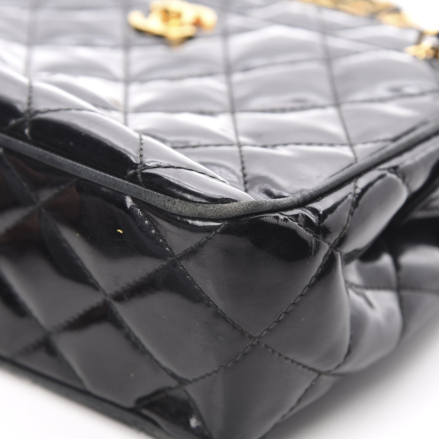Patent Quilted Camera Case Black