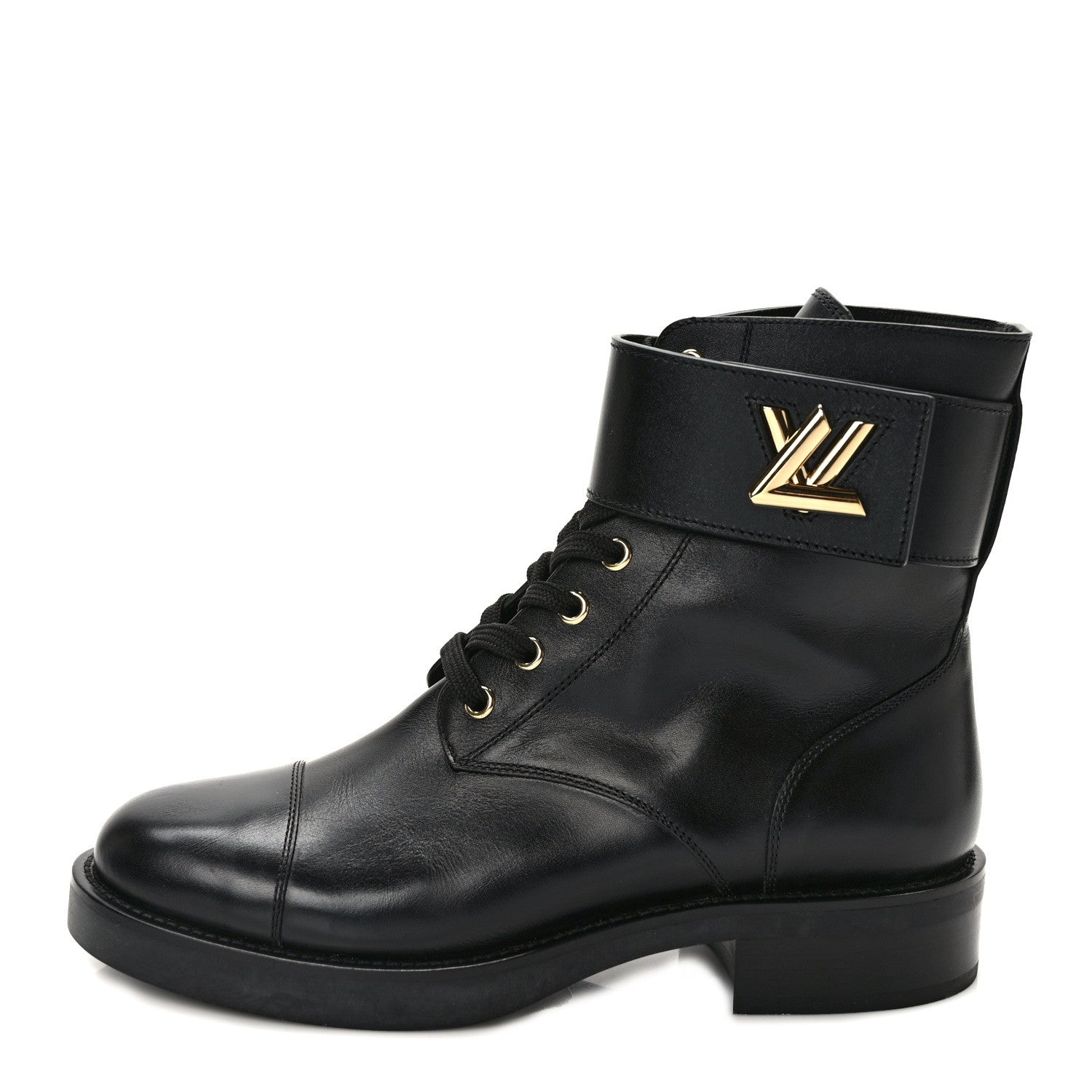 Louis Vuitton Calfskin Wonderland Ranger Boots 38.5 Black 1 of 10