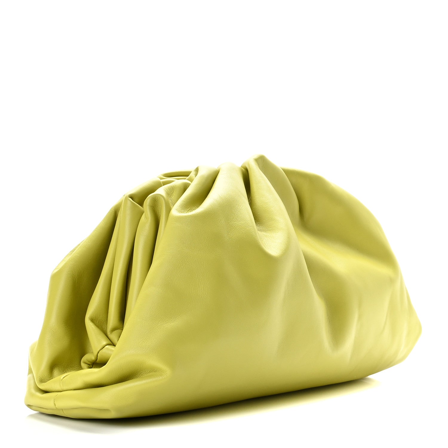 Bottega Veneta Smooth Butter Calf The Pouch Oversized Clutch Kiwi 2 of 8