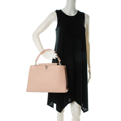 Louis Vuitton Taurillon Capucines MM Magnolia 2 of 7