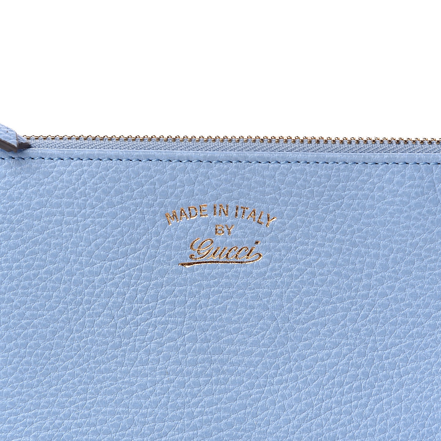 Dollar Calfskin Large Swing Pouch Mineral Blue