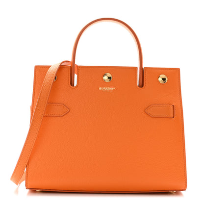 Burberry Grainy Calfskin Mini Title Bag Orange 1 of 10