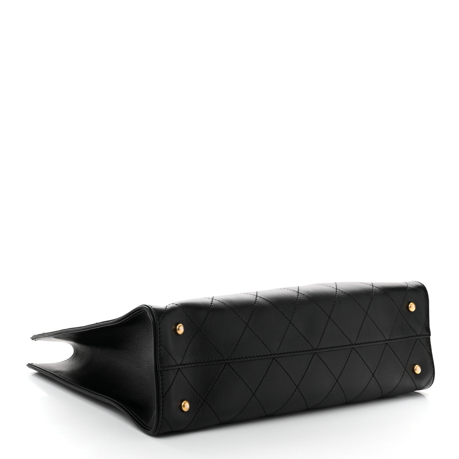 Chanel Calfskin Stitched Large Shopping Tote Black 4 of 11