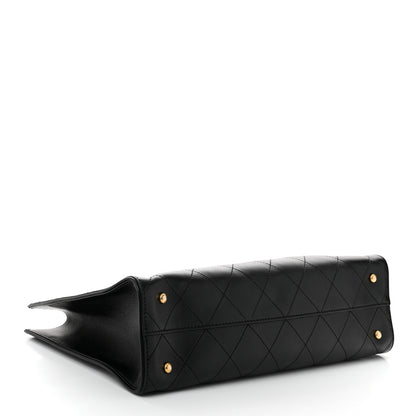 Chanel Calfskin Stitched Large Shopping Tote Black 4 of 11