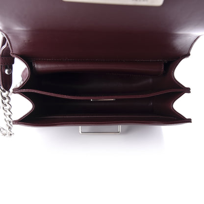 Prada Soft Calfskin Impunture Diagramme Cahier Bag Granato 5 of 9