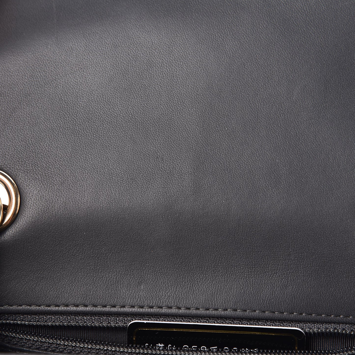 Lambskin Quilted Mini Square Flap Dark Grey