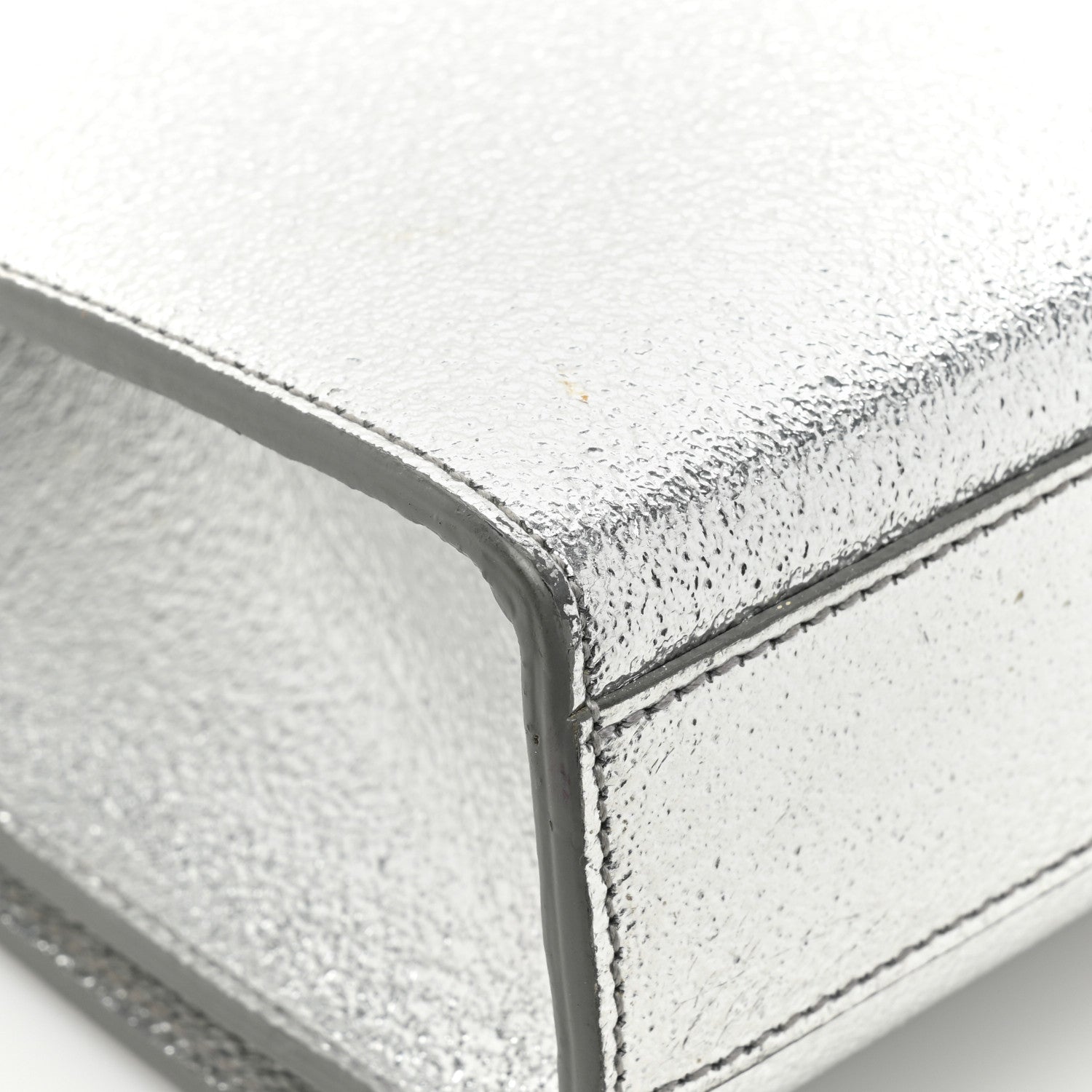 Saint Laurent Metallic Calfskin Medium Classic Monogram Kate Satchel Platine 17 of 18