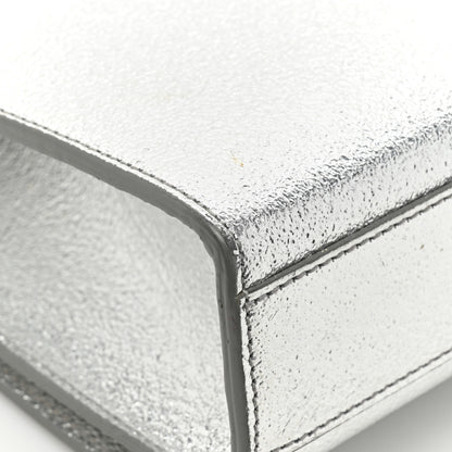 Saint Laurent Metallic Calfskin Medium Classic Monogram Kate Satchel Platine 17 of 18