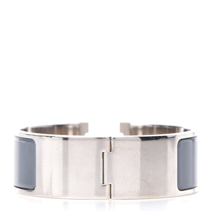 Hermes Enamel Wide Clic Clac H Bracelet PM Ardoise 2 of 4