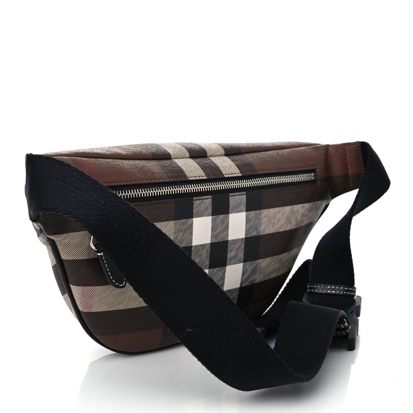 E-canvas Check Cason Bum Bag Dark Birch Brown