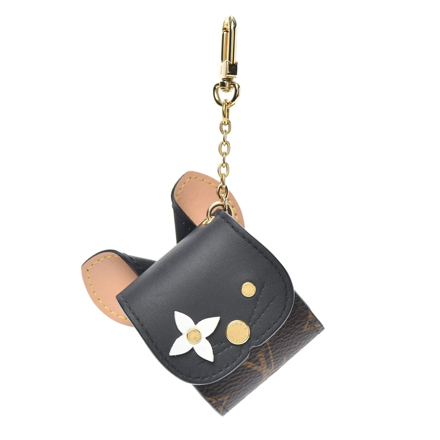 Louis Vuitton Monogram Cat Earphones Case Black 1 of 3
