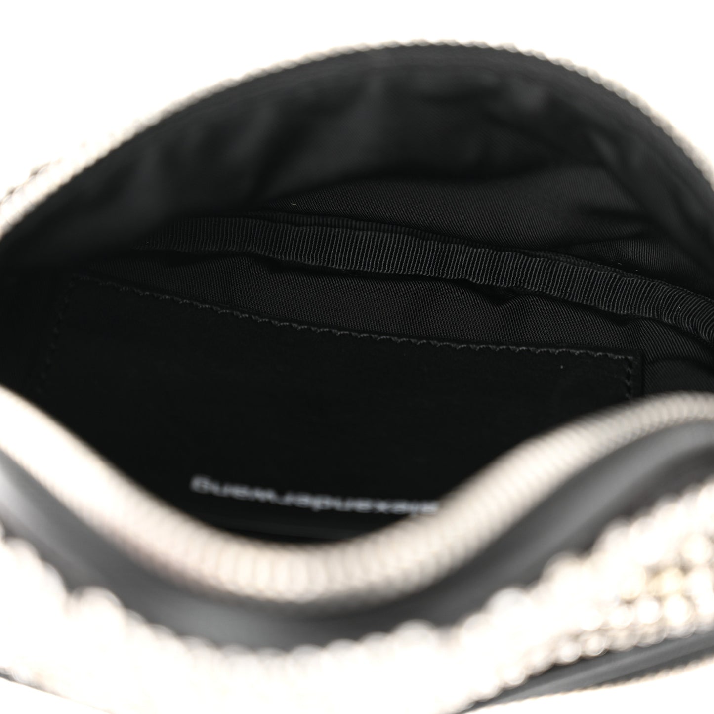 Rhinestone Mesh Mini Attica Belt Bag Black