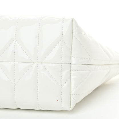 Miu Miu Iridescent Fabric Quilted Mini Spirit Ciré Bag White 10 of 10