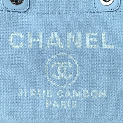 Chanel Mixed Fibers Small Deauville Tote Light Blue 13 of 19