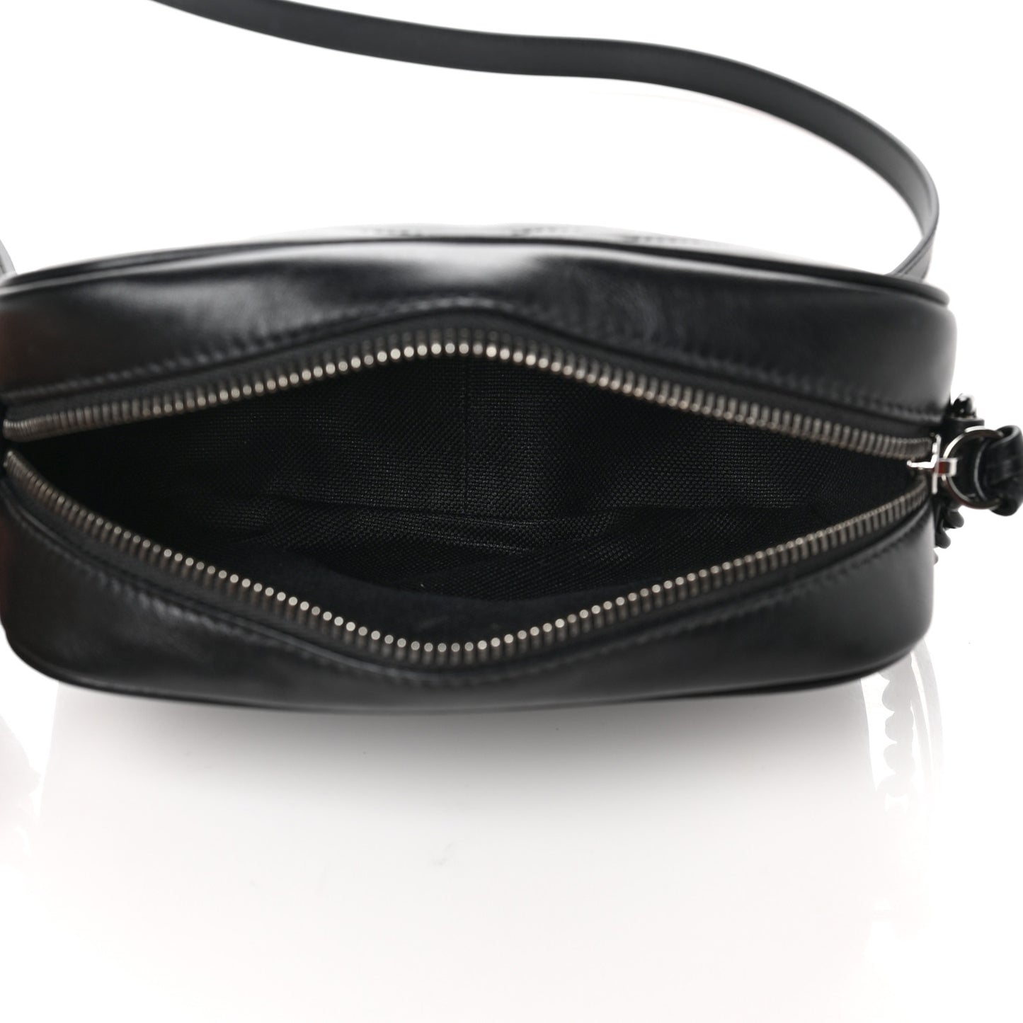 Calfskin Matelasse Monochrome Mini GG Marmont Chain Shoulder Bag Black