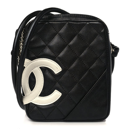 Chanel Calfskin Quilted Small Cambon Messenger Black White 1 of 9