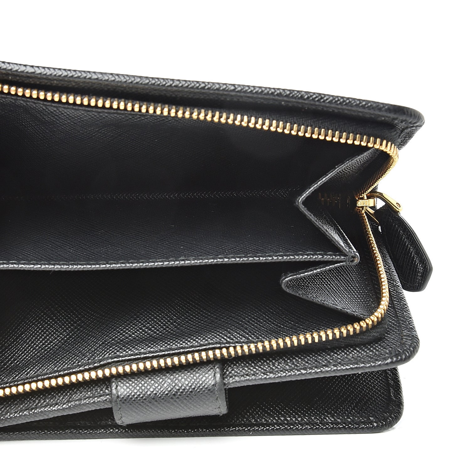 Saffiano Metal Compact Wallet Black