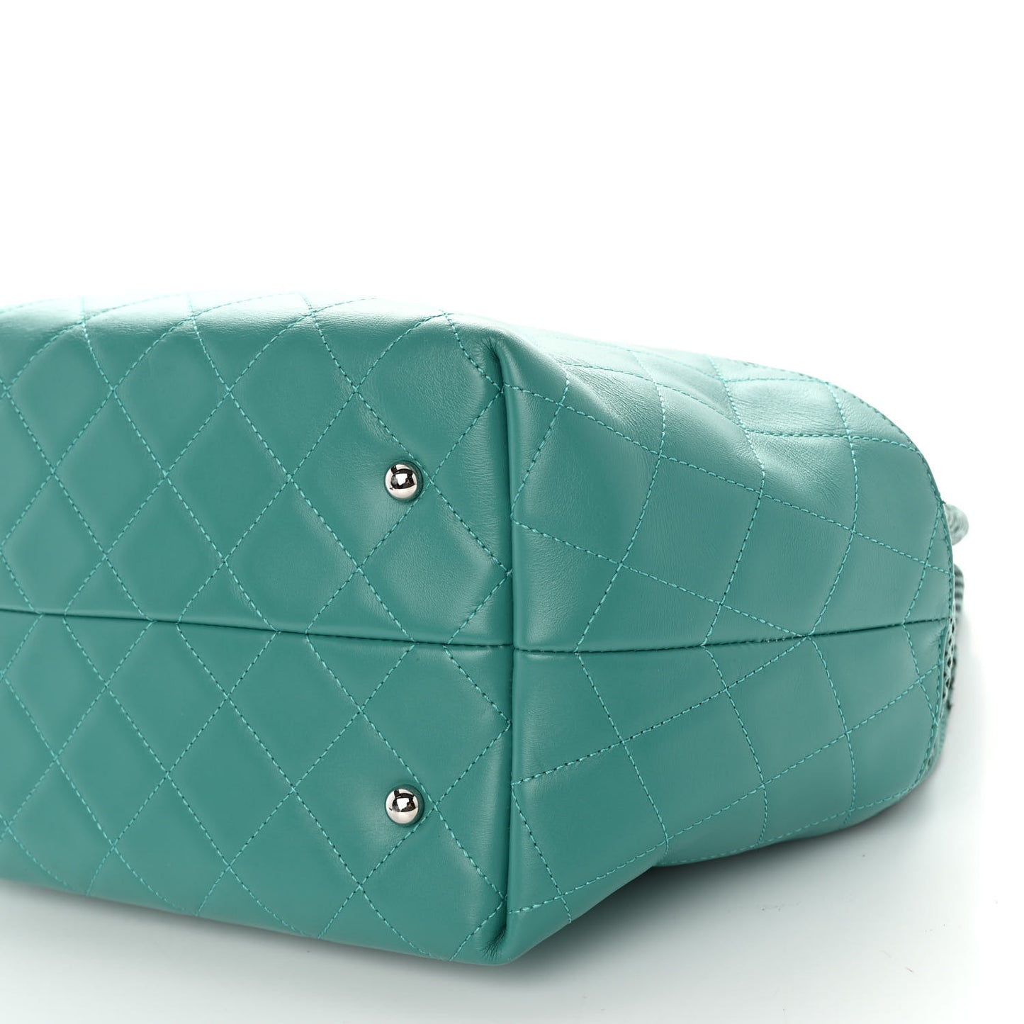 Calfskin Perforated Up In The Air North South Tote Green
