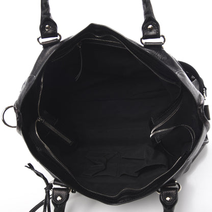 Balenciaga Chevre Silver Metallic Edge Hardware City Black 4 of 9