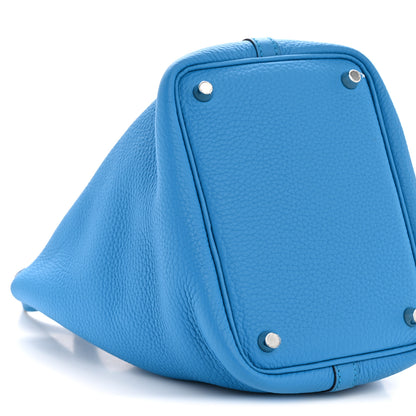 Hermes Taurillon Clemence Picotin Lock 18 PM Bleu Zanzibar 9 of 10